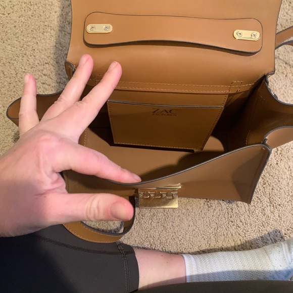 ZAC Zac Posen Eartha Iconic Top Handle Convertible Leather Backpack in Camel - Picture 7 of 10